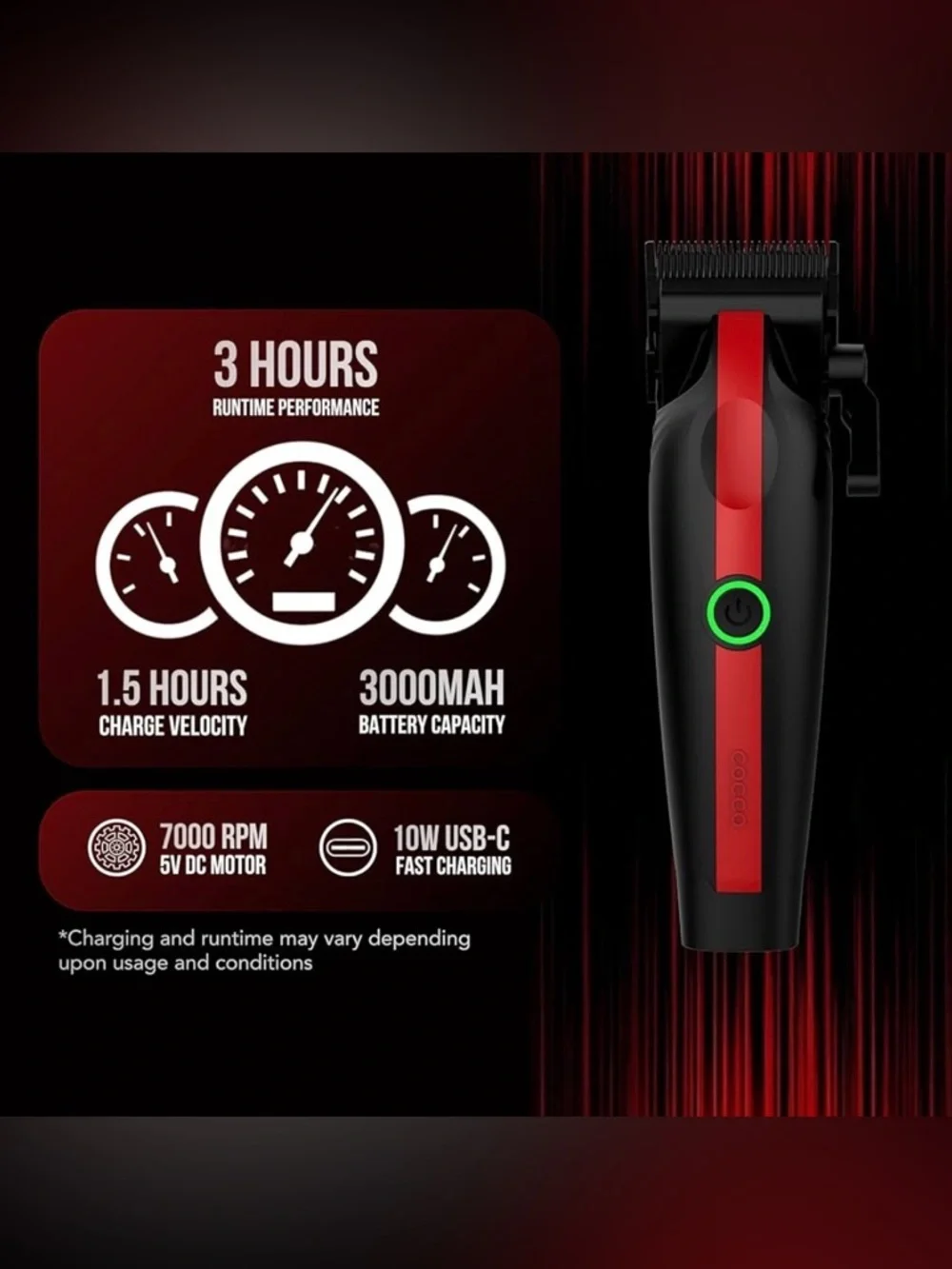 Cocco Veloce LITE Professional Cordless Hair Clippers